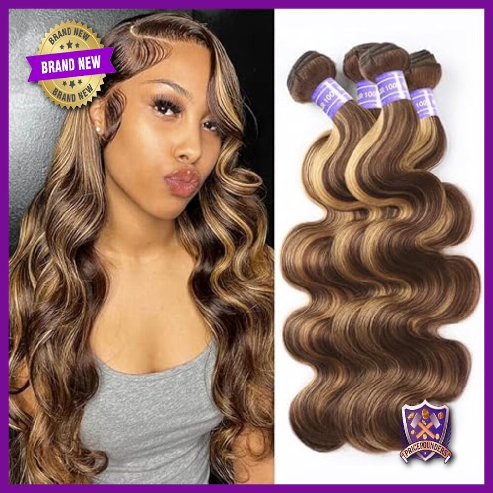 Brazilian Virgin Hair Extensions 14-20 Inches Body Wave Bundles 100g Each